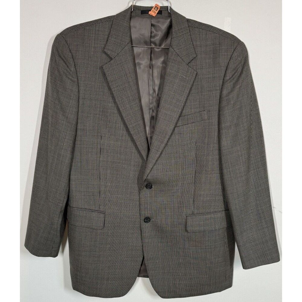 Lauren Ralph Lauren Jacket‎ Mens 42R Brown Houndstooth Wool Sport Coat Blazer